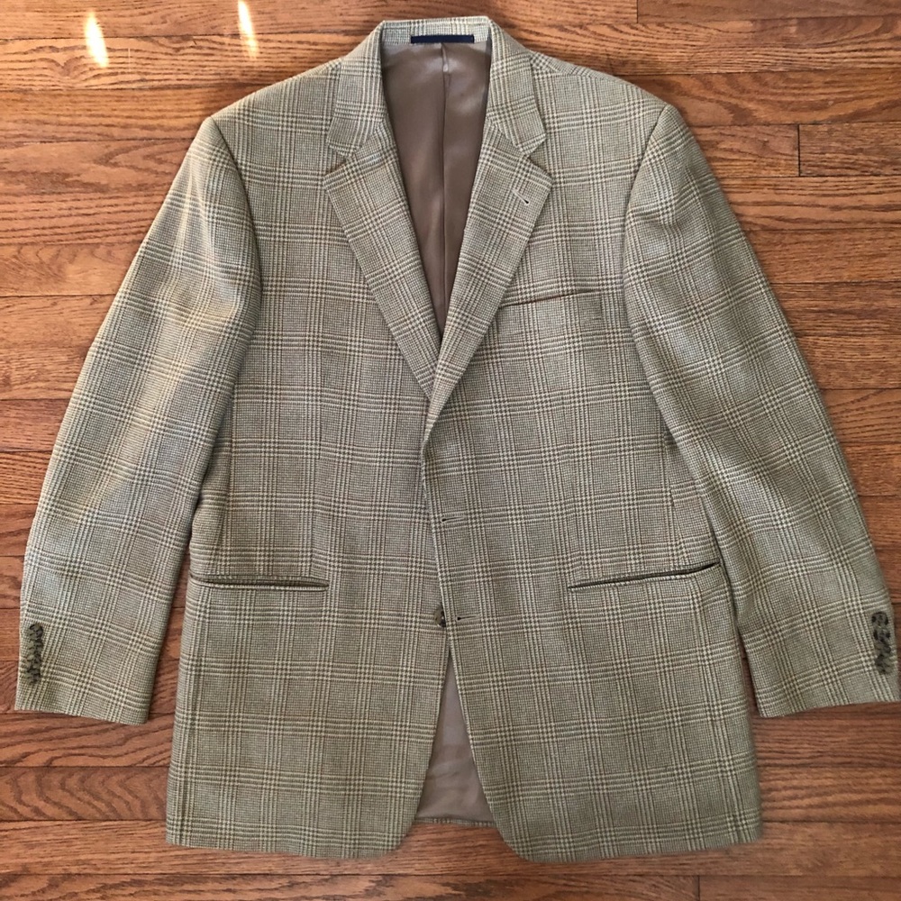 Vintage Plaid Burberry Blazer 46L